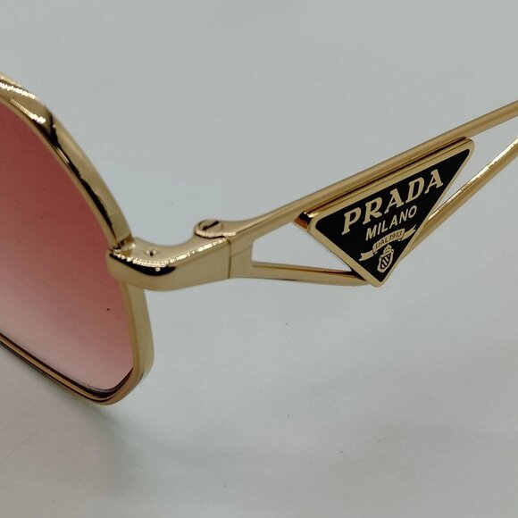 Prada Sunglasses SPRA51 Women's Gold mon-435-092425 - Picture 6 of 9